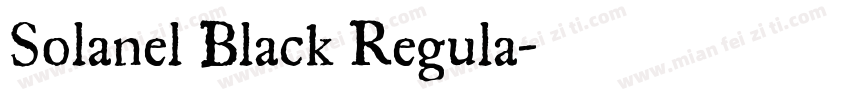 Solanel Black Regula字体转换